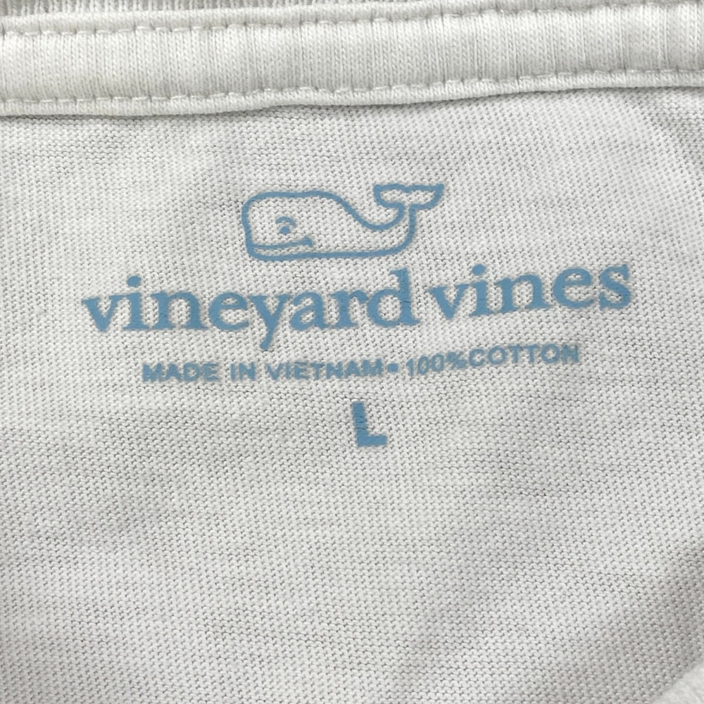 Vineyard Vines Pocket T-Shirt Mens Large Preppy Cotton Long Sleeve White Classic - Picture 3 of 8